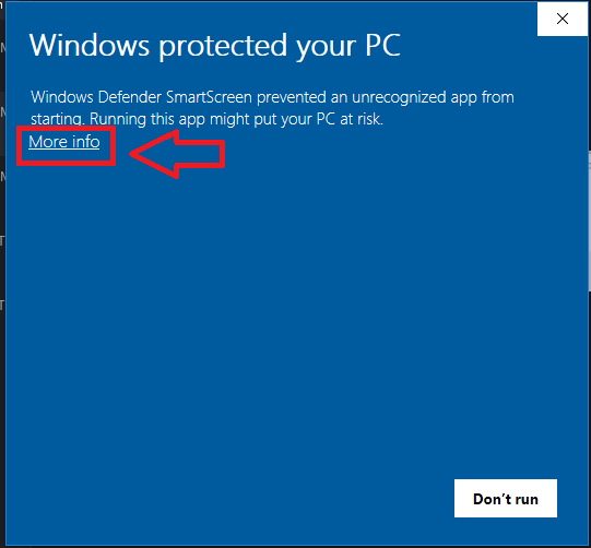 Chọn More Info trên Win10